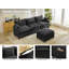 Canapé modulaire en forme de L de 110,6 po, canapé confortable 3 places, canapé modulaire à assise profonde moderne avec repose-pieds pour le salon-611372298