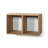 Corundum 2 Piece Square Oak Solid Wood Cube Shelf-893027409