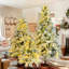 Arbre de Noël articulé artificiel - 4 pi, 6 pi, 7,5 pi avec 800 lumières chaudes, 8 façons clignotantes pour une atmosphère joyeuse et colorée