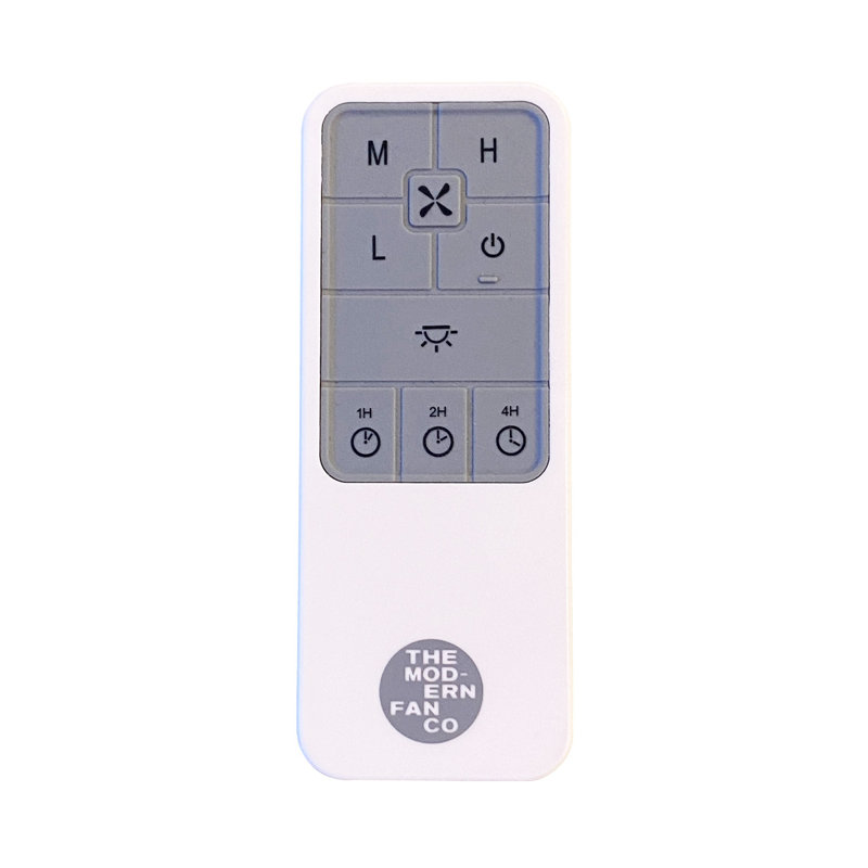 Torsion Downrod Ceiling Fan, White, Bright Nickel, Handheld Remote