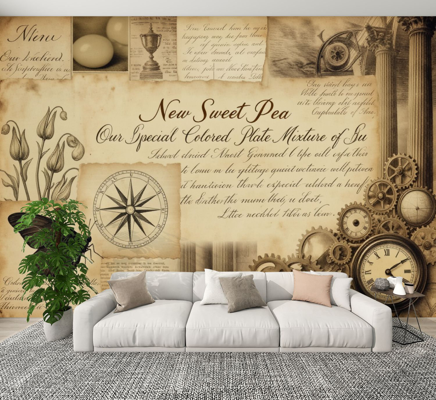 Red Barrel Studio® Vintage Peel and Stick Wallpaper Vintage Steampunk ...