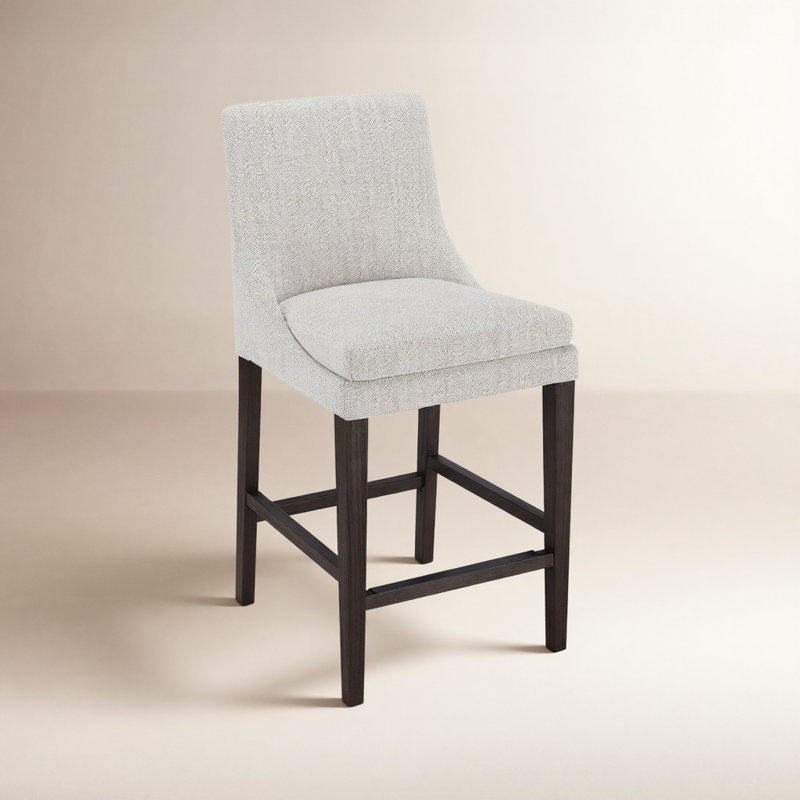 Tabouret de bar et de comptoir Niara, Tabouret de bar (siège d’une hauteur de 30 po), Tissage ivoire Prestige