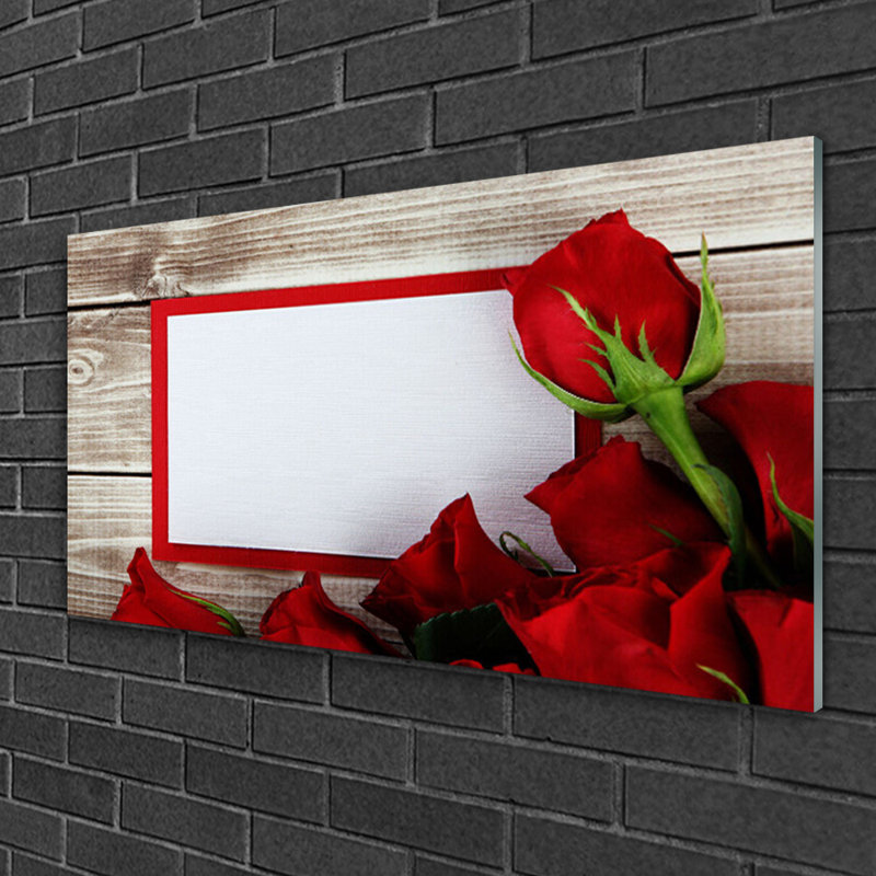 Floral Roses - Unframed Photograph on Glass