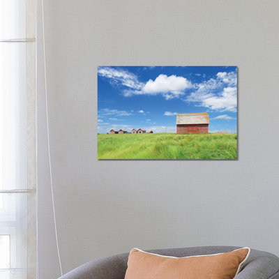 Canada, Saskatchewan, Hazenmore. Wooden Granaries. by Jaynes Gallery - Wrapped Canvas Gallery-Wrapped Canvas Giclée