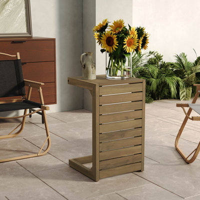Table de bout en C brun