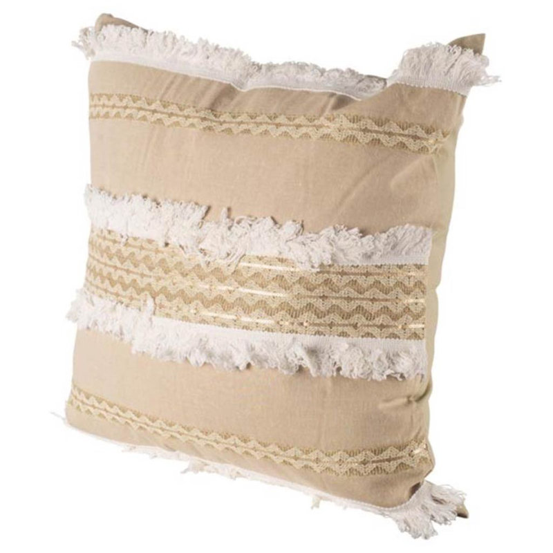 Dunston Fringed Linen Reversible Pillow Cover