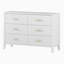 Commode 6 tiroirs avec poignée en métal pour chambre à coucher Pellenberg, armoire de rangement avec tiroir à rayures verticales-1167113136