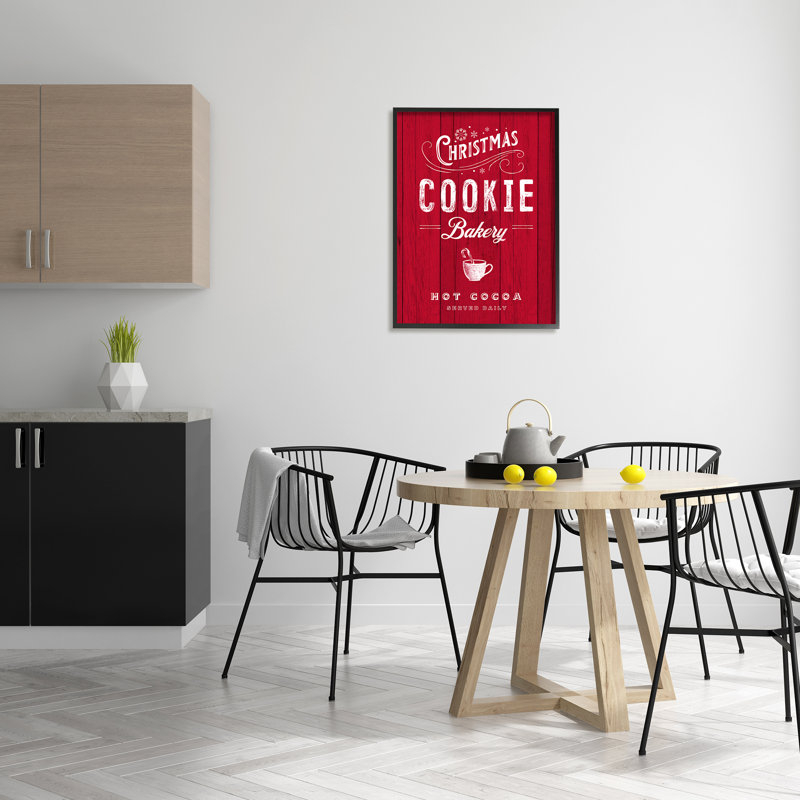 «Christmas Cookie Bakery Holiday», affiche sur plaque de cacao festive par Nina Pierce, H 30 po x l 24 po x P 1,5 po