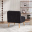 24.4" Wide Modern Upholstered Armless Chair With Rubber Wood Legs, Accent Chair-1598120458