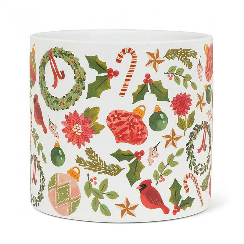 Cache-pot en céramique Brandolf, H 6 po x l 6,5 po x P 6,5 po