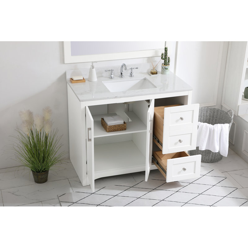 Ensemble de meuble-lavabo simple 42 po Moore, Blanc