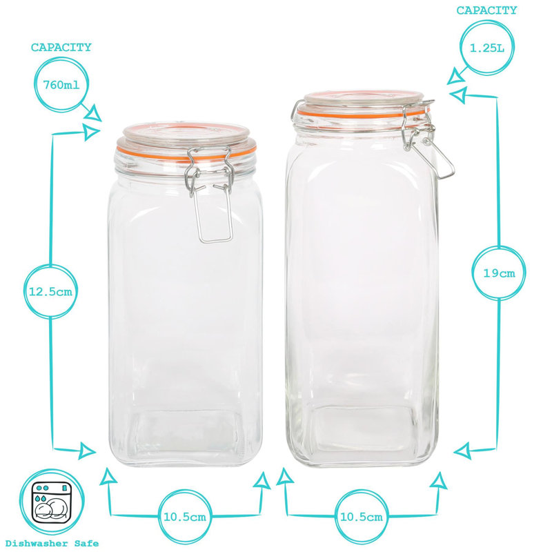 Glass Jar - Set of 4