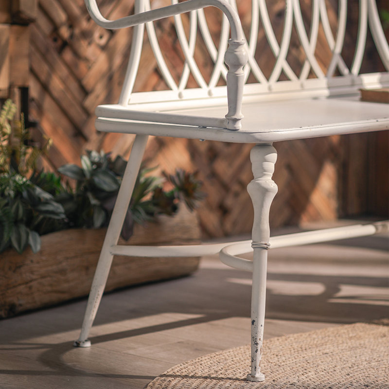 French Retro and Simple White Bench
