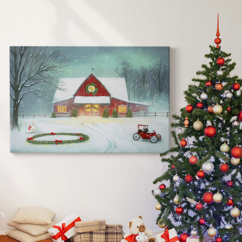 Christmas Holiday Arts - Toile tendue avec châssis, H 24 po x l 36 po