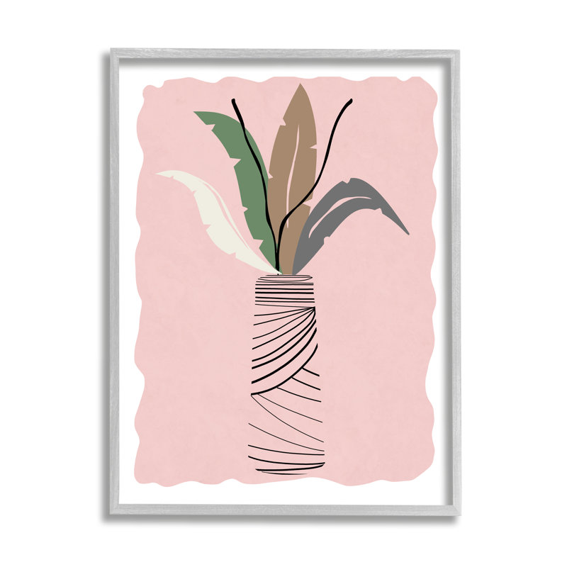 «Tropical Calathea Vines», art abstrait moderne sur toile tendue par Daniela Santiago, H 24 po x l 30 po