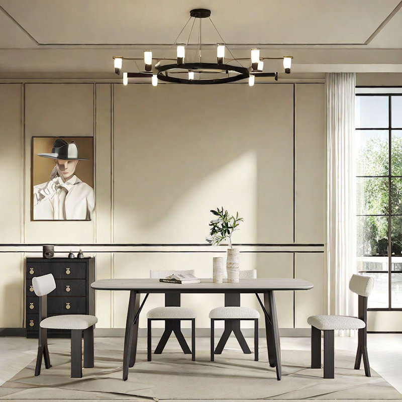 Ensemble de chaises de salle à manger Luxury, H 29,5 po x L 59 po x l 31,4 po