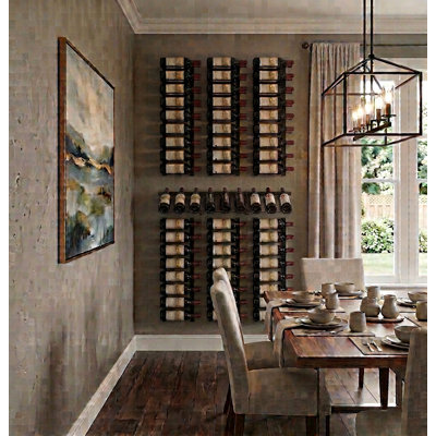 Hoel 144 Bottle Wall Mounted Wine Bottle Rack
