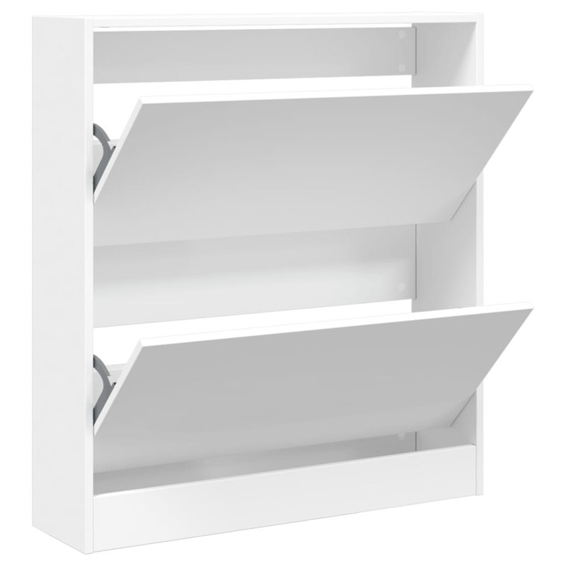 6 Pair Shoe Storage Cabinet, White