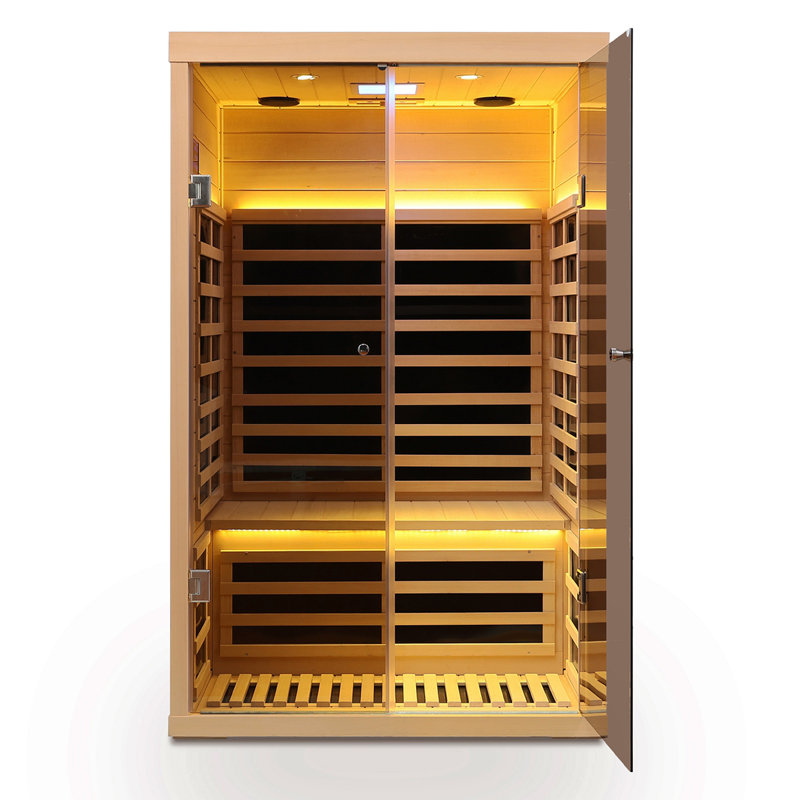 Sauna d'intérieur infrarouge lointain à deux portes