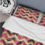 Ensemble de housse de couette rose doré Glam Chevron I - Glam-109173577
