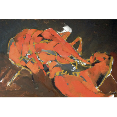 Abstract Lobster I by Erin McGee Ferrell - Wrapped Canvas Painting