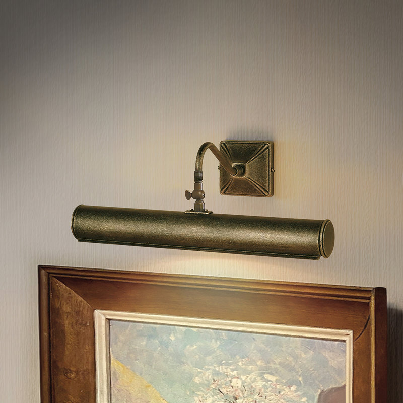 1 -Light Hardwired Dimmable Wall Mounted Picture Light, Black and Gold