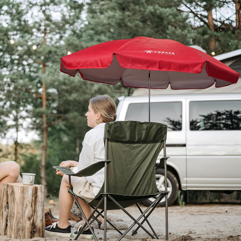 Parasol avec pince universelle et réglable, Rouge