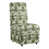 Toile de Jouy vert olive et blanc