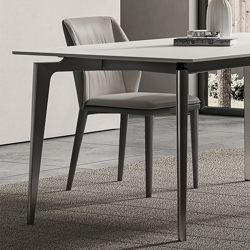 Table de salle à manger en pierre très simple de style italien Born Born, H 29,5 po x L 78,7 po x l 31,5 po