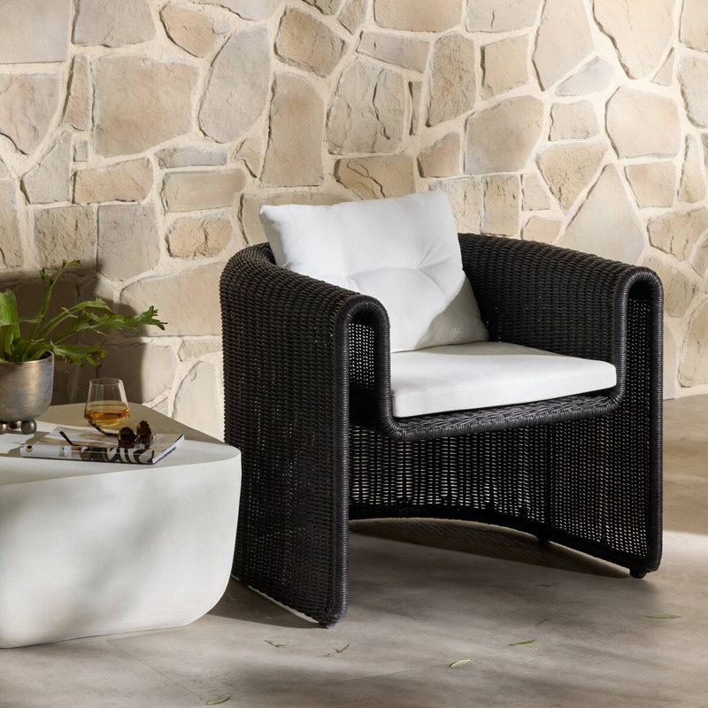 Tucson Outdoor Lounge Chair, Black