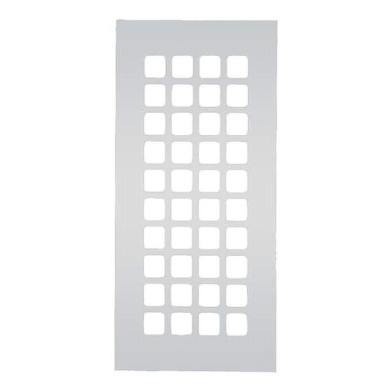 Reggio Register Square Aluminum Floor Grille without Mounting Holes, 4" x 10", White