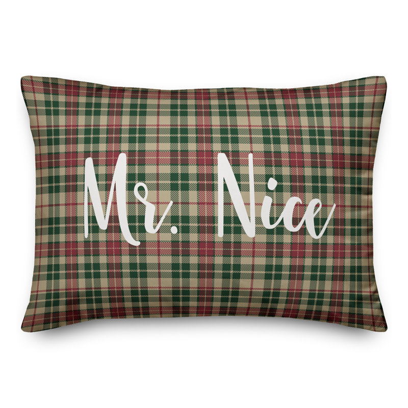  Coussin Mr. Nice en tartan