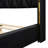 Upholstered Platform Bed with Metal Strips-327556774-315639280