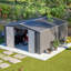 Metal Storage Shed with air vents and Lockable Double Doors