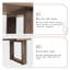 Table de salle à manger rectangulaire en bois massif Nut-Brown-179031907