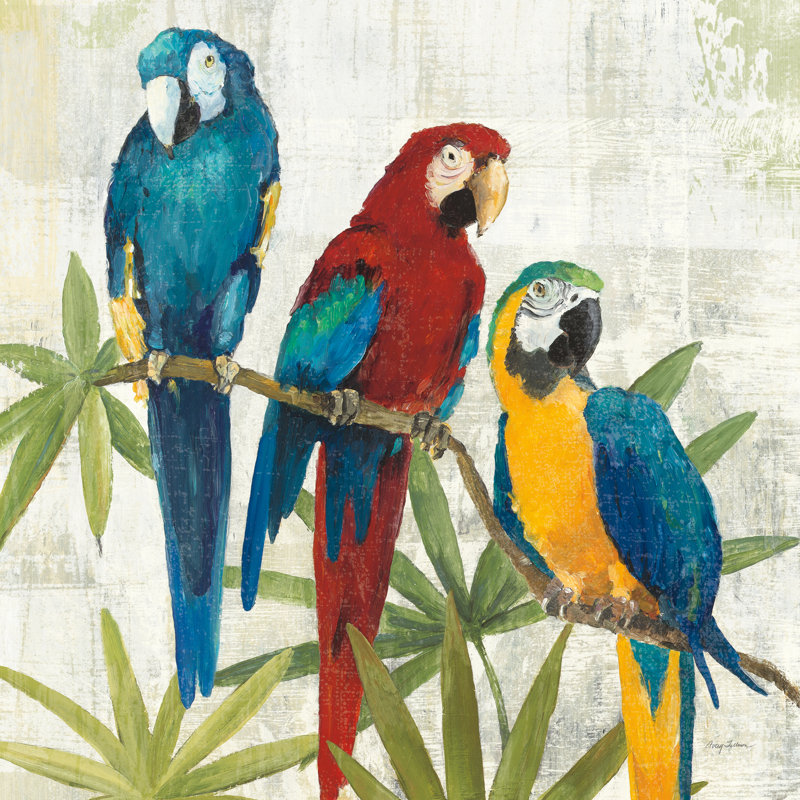 Oiseaux d'un carré de plumes I, H 20 po x l 20 po