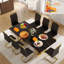 Ensemble de table de salle à manger noir pour 8 personnes, ensemble de table de salle à manger de 78,7 po avec pieds chromés, ensemble de table et chaises de cuisine moderne pour 8 personnes, salle à manger ultrabrillante et robuste-470453073-470620824