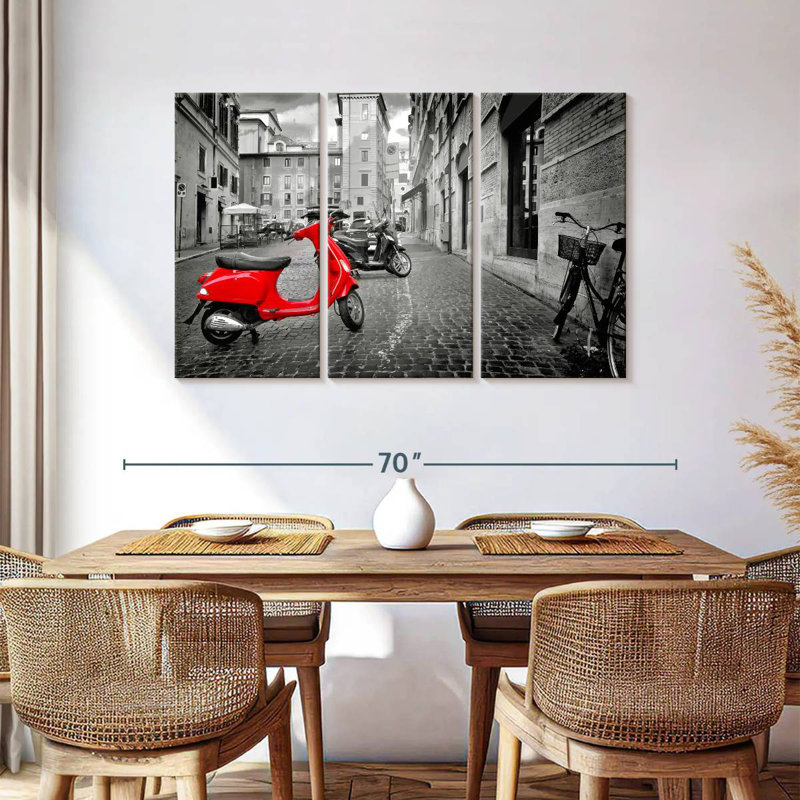'Red Vespa Pop, 36" H x 57" W