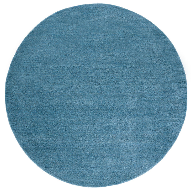 Moreau Hand Tufted Wool Solid Color Rug, Round 8'
