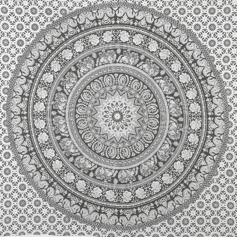 Tapisserie bohémienne en coton, H 84 po x l 54 po, Galet