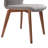 Cannock Mid-Century Armless Dining Chairs in Gray Fabric and Walnut Finish