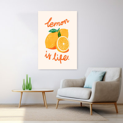 «Lemon Is Life», art abstrait contemporain de paysage de fruits