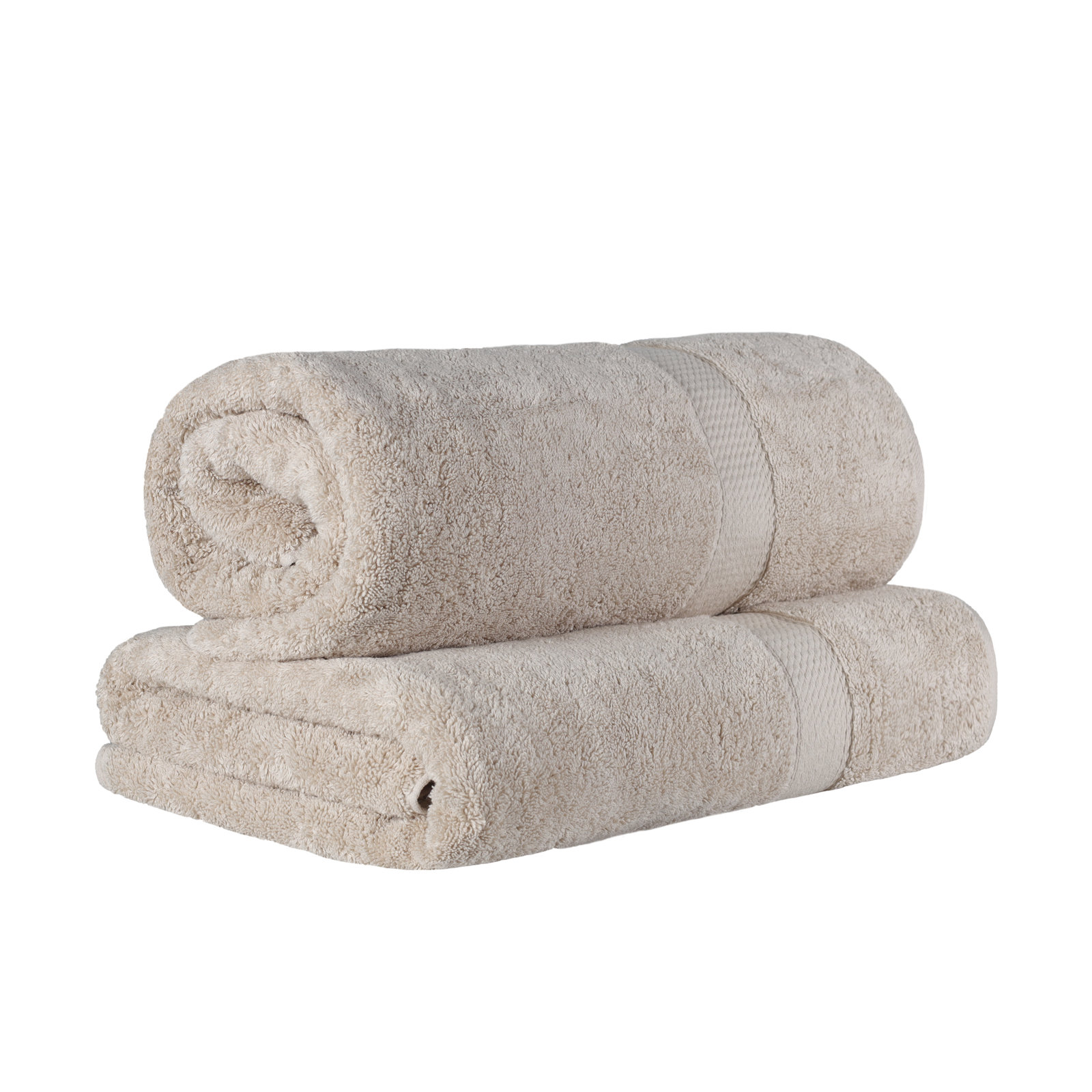 Renata 2-Piece Egyptian Cotton Bath Sheet Set, Stone