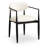 Eligah Vegan Leather Upholstered Dining Arm Chair-6766397-6766377