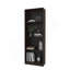Stained Walnut Flat Bookcase With Open Storage And 4 Shelves