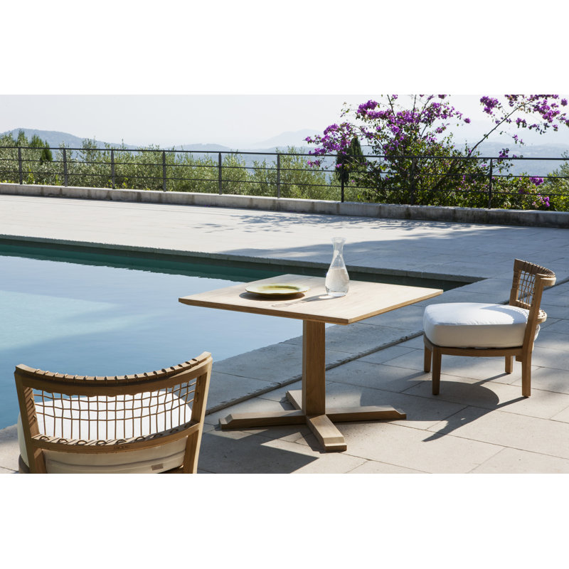 Synthesis Square Teak Outdoor Bistro Table , 35.43'' in. W 35.43'' in. D, 35.43" W x 35.43"L x 29.53"H