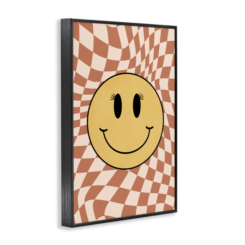 Art rétro giclée à carreaux par JJ Design House, LLC., H 18 po x l 12 po, Giclée encadrée noir minuit