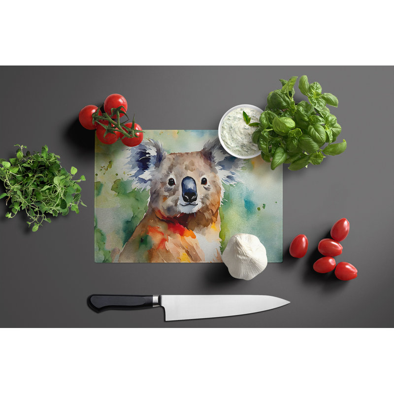 Koala Glass Cutting Board Large