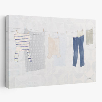 Blue And Clothes Laundry Day Art