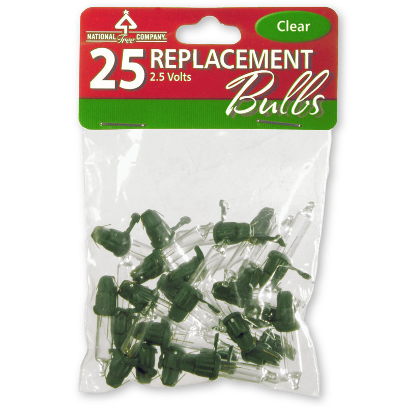 National Tree Company Replacement Bulbs, Clear